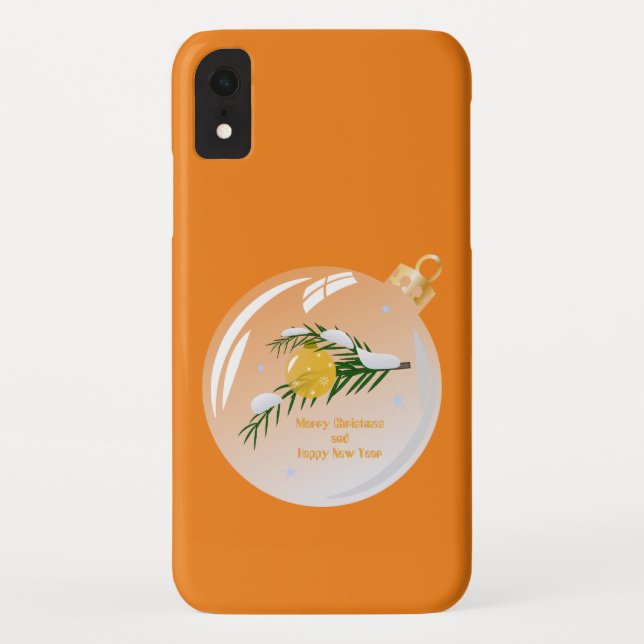 Capa Para iPhone, Case-Mate Ramificação de Natal decorada em bauble (Verso)