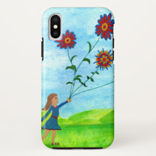 Capa Para iPhone Da Case-Mate Rapariga com caixa do iPhone X Kite Flor