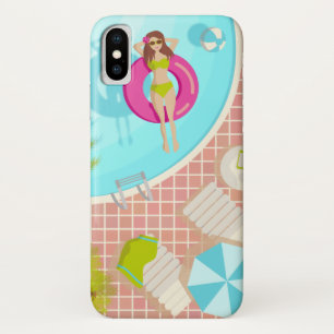 Capa Para iPhone Da Case-Mate Rapariga de natação na praia de verão de biquíni