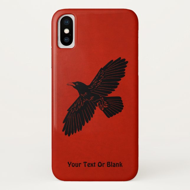 Capa Para iPhone, Case-Mate Raven Em Vermelho (Verso)