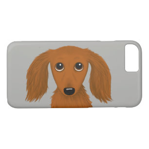 Capa iPhone 8/ 7 Red Dachshund de Longa Distância   Cachorro de Car