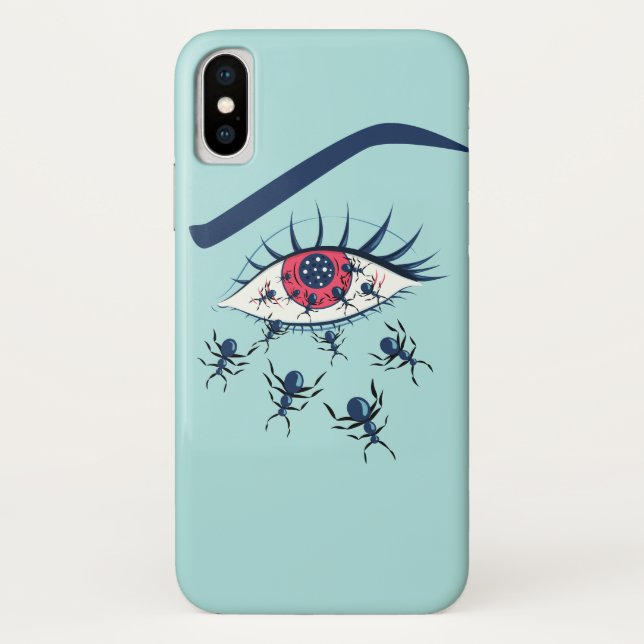Capa Para iPhone, Case-Mate Red Eye assustador estranho com formigas de (Verso)