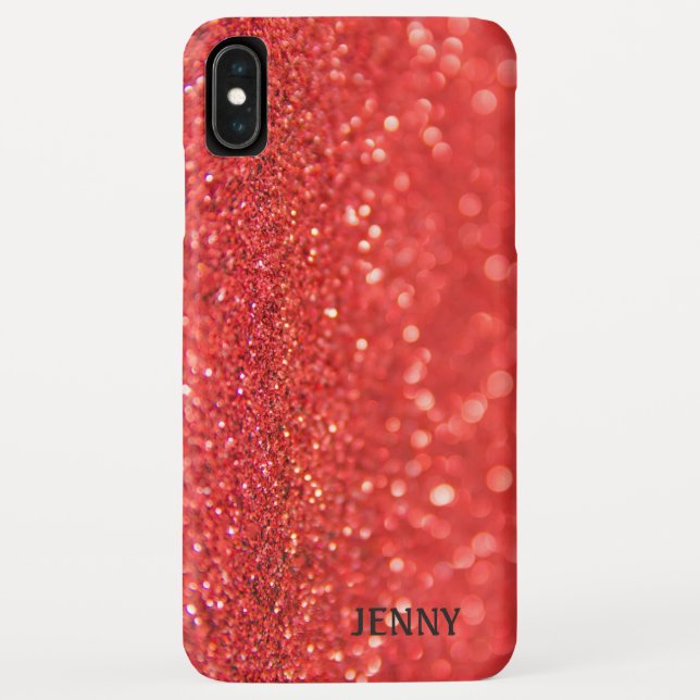 Capa Para iPhone, Case-Mate Red Sandy Glitter (Verso)