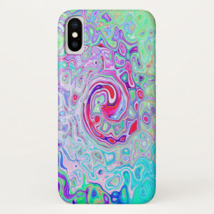 Capa Para iPhone Da Case-Mate Redemoinho cor-de-rosa e verde retro abstrato