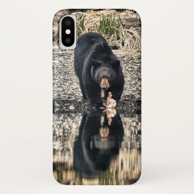 Capa Para iPhone, Case-Mate Reflexões do Urso Negro (Verso)