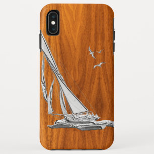 Capa Para iPhone XS Max Regatta Sailboat no estilo Teak Veneza
