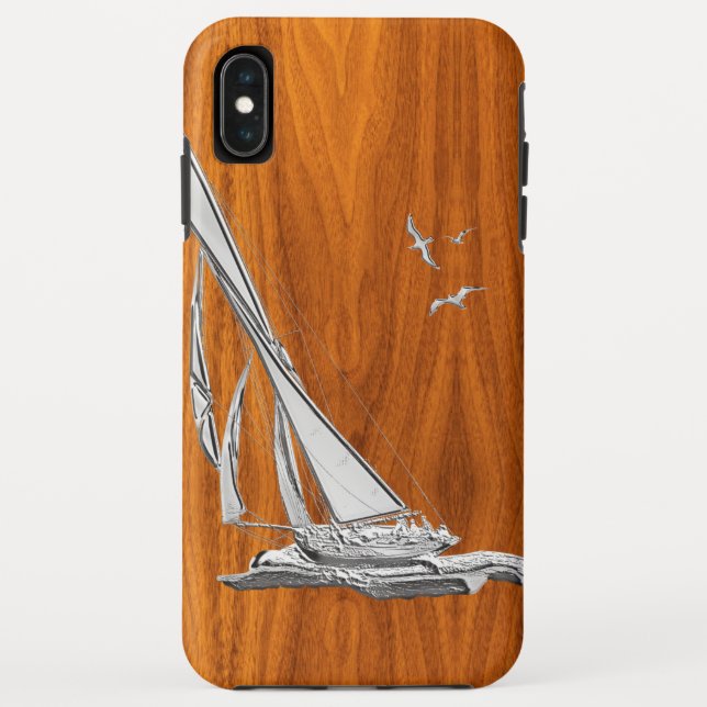 Capa Para iPhone, Case-Mate Regatta Sailboat no estilo Teak Veneza (Verso)