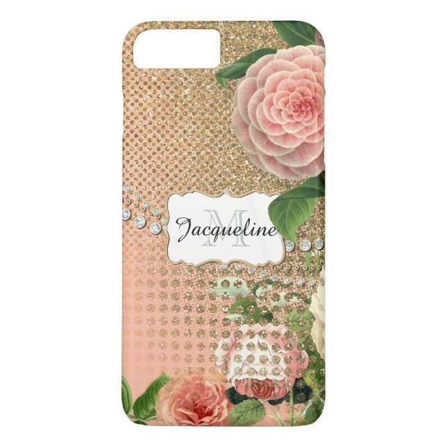 Capa Para iPhone, Case-Mate Regência velha Glam de Hollywood dos rosas (Verso)