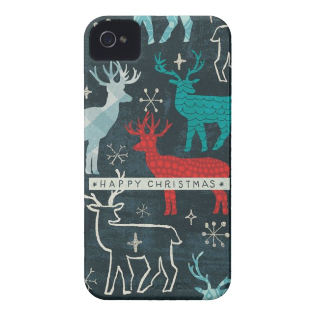 Capa Para iPhone, Case-Mate Rena alegre de Christmastime (Traseira)