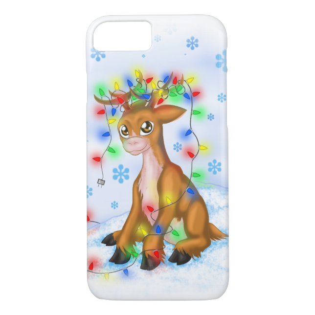 Capa Para iPhone, Case-Mate Rena das luzes de Natal (Verso)