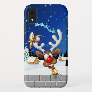 Capa Para iPhone Da Case-Mate Rena de Natal Engraçada Espiando Meme de Natal