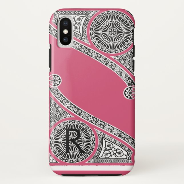 Capa Para iPhone, Case-Mate RENAISSANCE ARCHITECT Strawberry Ice Pink Monogram (Verso)
