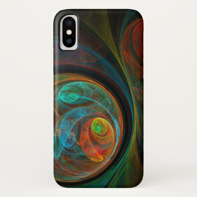 Capa Para iPhone, Case-Mate Renascimento de Abstrato de Arte Azul (Verso)