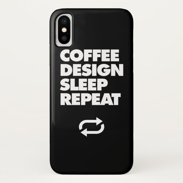 Capa Para iPhone, Case-Mate Repetição de Design de café (Verso)