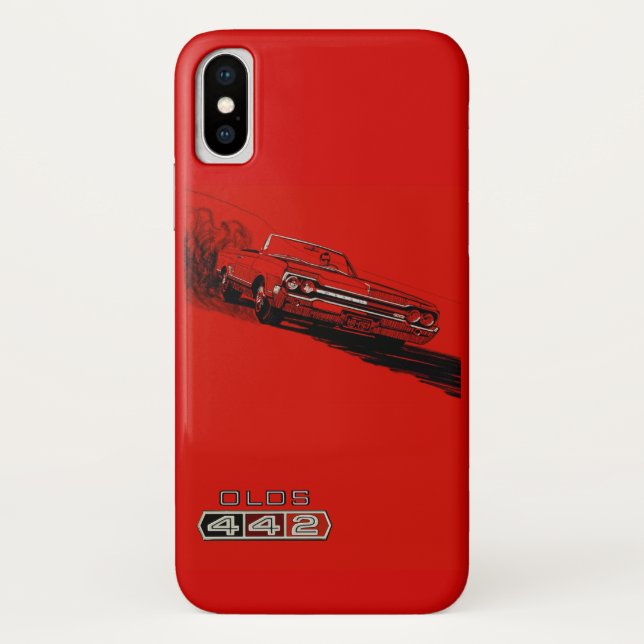 Capa Para iPhone, Case-Mate Reprodução de pôster do Oldsmobile 442 de 1964. (Verso)
