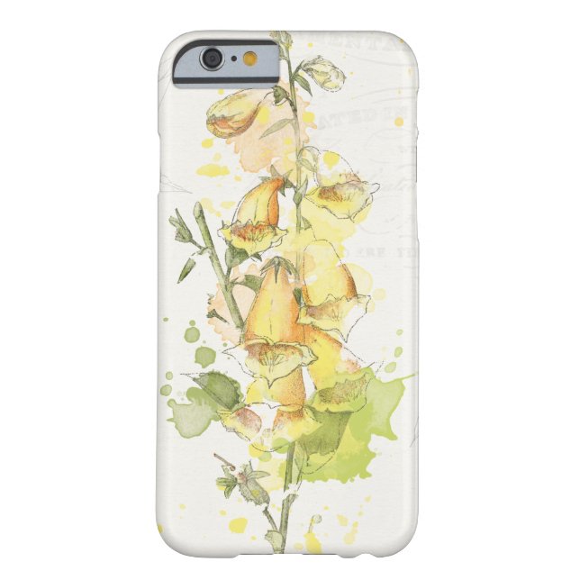 Capa Para iPhone, Case-Mate Respingo amarelo floral (Verso)