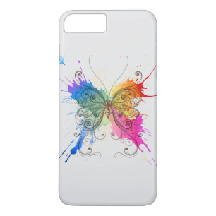 Capa iPhone 8 Plus/7 Plus Respingo da cor da borboleta