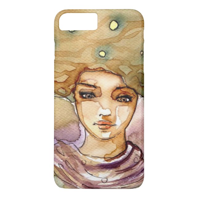 Capa Para iPhone, Case-Mate Retrato abstrato e mulher bonito (Verso)