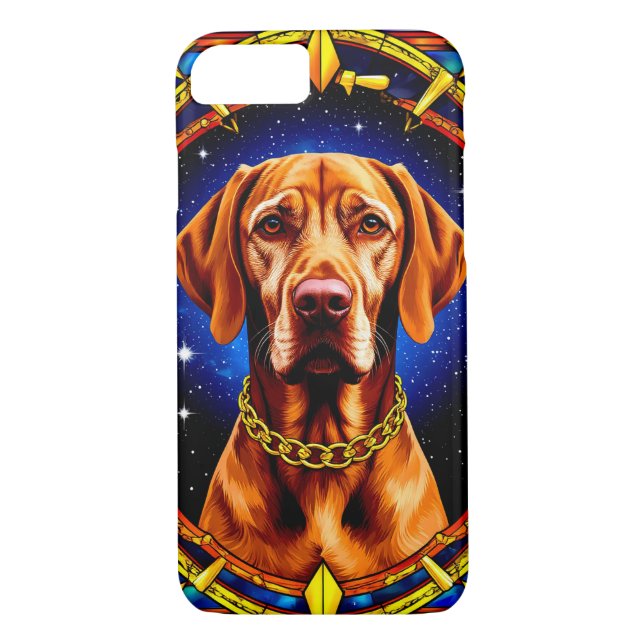 Capa Para iPhone, Case-Mate Retrato de Cachorro na Arte Deco (Verso)