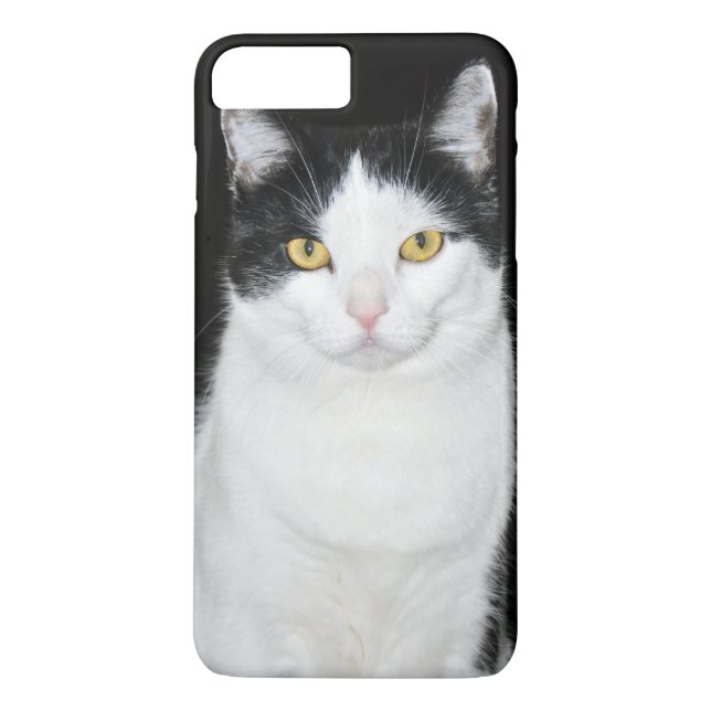 Capa Para iPhone, Case-Mate Retrato de Gato Preto e Branco (Verso)