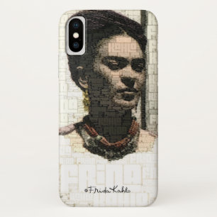 Capa Para iPhone X Retrato de matéria têxtil de Frida Kahlo