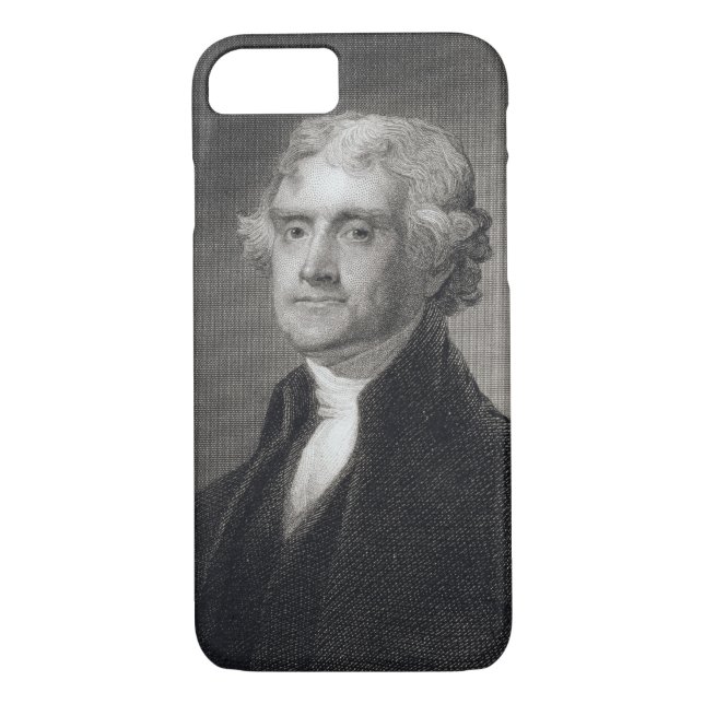 Capa Para iPhone, Case-Mate Retrato de Thomas Jefferson, gravado pelo Br de (Verso)