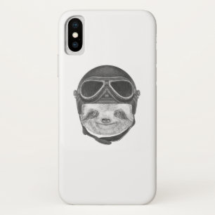 Capa Para iPhone Da Case-Mate Retrato do capacete do vintage da preguiça