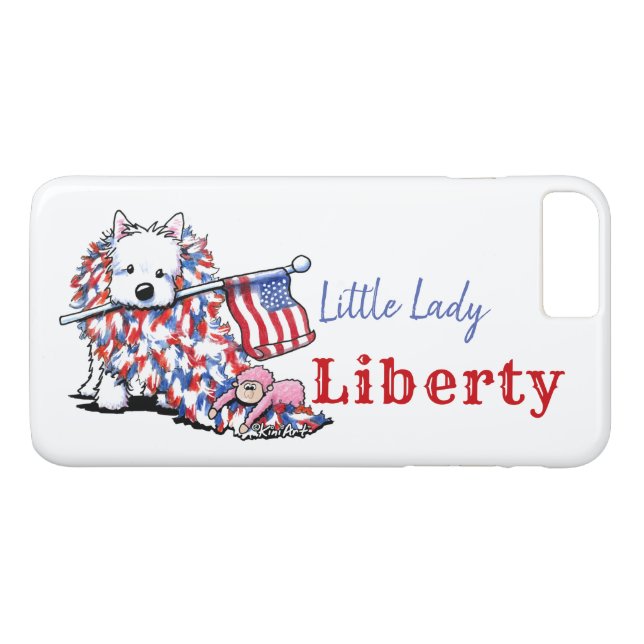Capa Para iPhone, Case-Mate Retrato do KiniArt Liberty Westie (Verso (Horizontal))