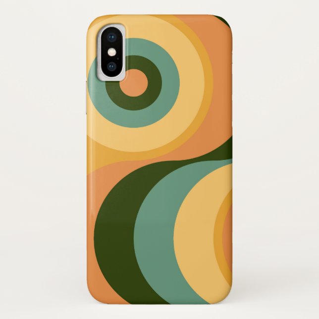 Capa Para iPhone, Case-Mate Retro Colorido abstrato Wavy (Verso)