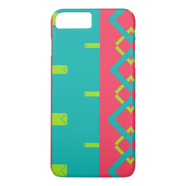 Capa Para iPhone, Case-Mate Rhombus e outras formas sobre fundo azul (Verso)