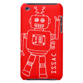 Capa Para iPhone Da Case-Mate Robô divertido chamado Red & White boys