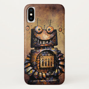 Capa Para iPhone Da Case-Mate Robô oxidado engraçado de Steampunk