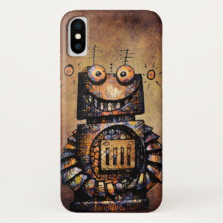 Capa Para iPhone Da Case-Mate Robô oxidado engraçado de Steampunk
