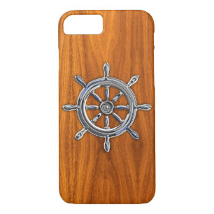 Capa Para iPhone Da Case-Mate Roda Náutica no Estilo de Madeira de Teak