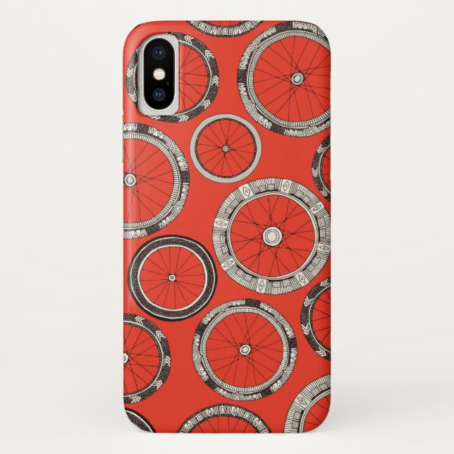Capa Para iPhone, Case-Mate rodas de bicicleta disparam laranja (Verso)