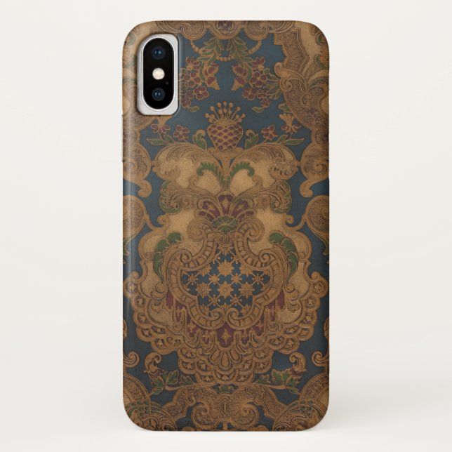 Capa Para iPhone, Case-Mate Rolagem Dourada de couro com Faux (Verso)