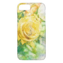 Capa iPhone 8/ 7 Rosa Amarela De primavera Morning, Cor De Água Pas