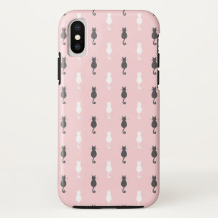 Capa Para iPhone Da Case-Mate Rosa cinzento & branco do teste padrão da silhuet
