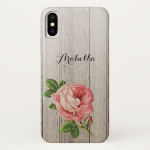 Capa Para iPhone Da Case-Mate Rosa de madeira resistido rústico do rosa do