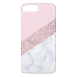 Capa Para iPhone Da Case-Mate rosa de mármore branco do brilho cor-de-rosa
