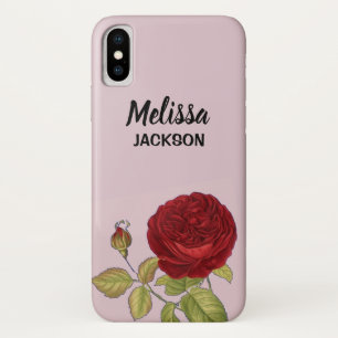 Capa Para iPhone Da Case-Mate Rosa de rosa vermelha elegante