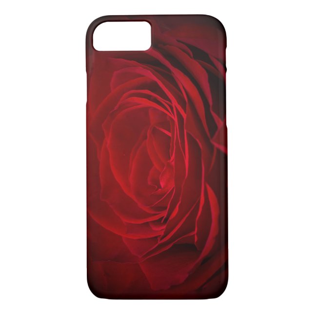 Capa Para iPhone, Case-Mate Rosa de Sangue Vermelho Profundo em Preto (Verso)