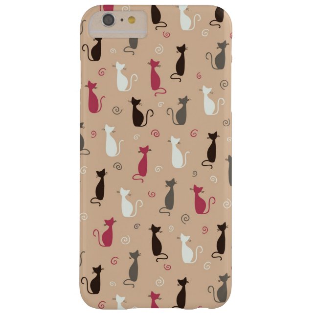 Capa Para iPhone, Case-Mate rosa do teste padrão dos gatos (Verso)