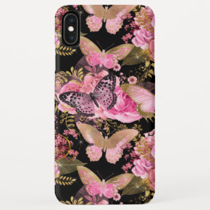 Capa Para iPhone Da Case-Mate Rosa Dourado Floral e Butterfly Girly Patterno