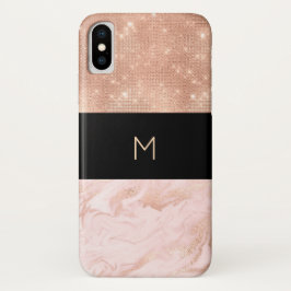 Capa Para iPhone Da Case-Mate Rosa Dourado Glam Monograma