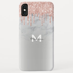 Capa Para iPhone Da Case-Mate Rosa Dourado Glitter Drives Sparkles Nome do Marbl