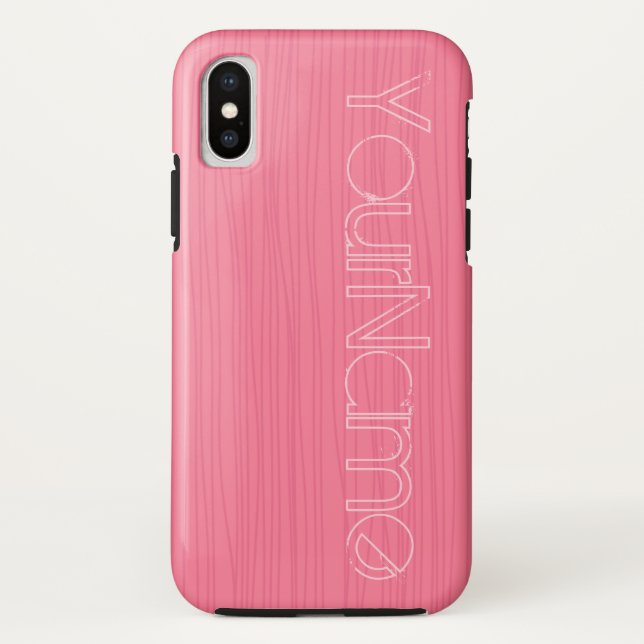 Capa Para iPhone, Case-Mate Rosa em Linhas Rosa (Verso)