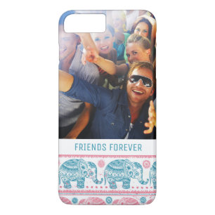 Capa iPhone 8 Plus/7 Plus Rosa feito sob encomenda da foto & do texto &
