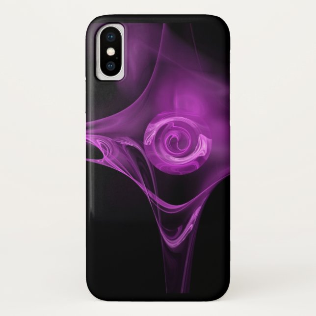 CAPA PARA iPhone, Case-Mate  ROSA FRACTAL PURPULSA LUMINOSA (Verso)