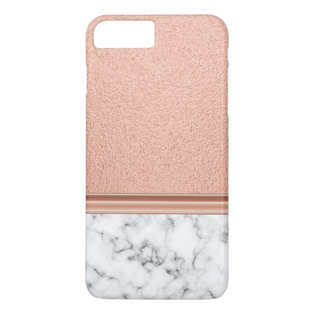 Capa Para iPhone, Case-Mate Rosa Gold Foil em Marble (Verso)
